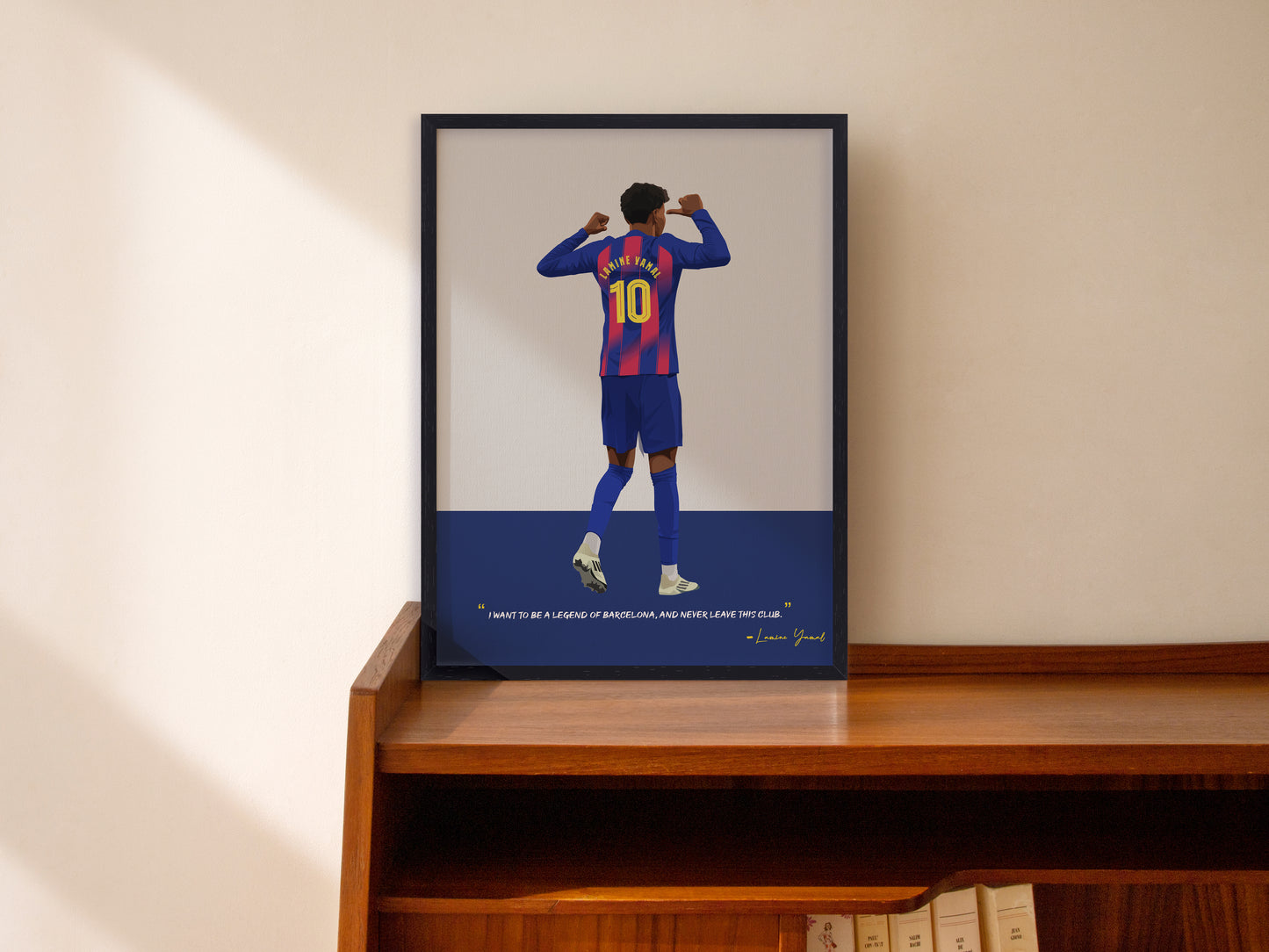 Lamine Yamal 10 Barcelona Framed Poster