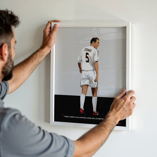 Zinedine Zidane Real Madrid Framed Poster