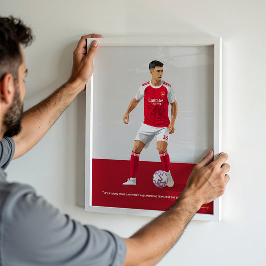 Martín Zubimendi Arsenal Framed Poster