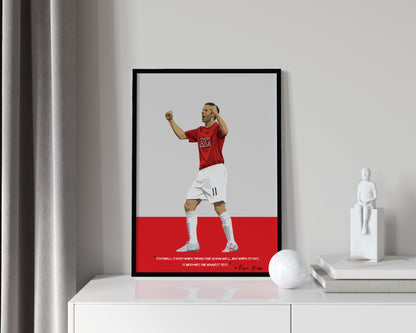 Ryan Giggs Manchester United Framed Poster