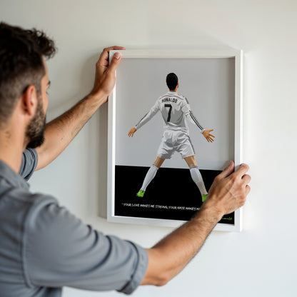 Cristiano Ronaldo Real Madrid Framed Poster