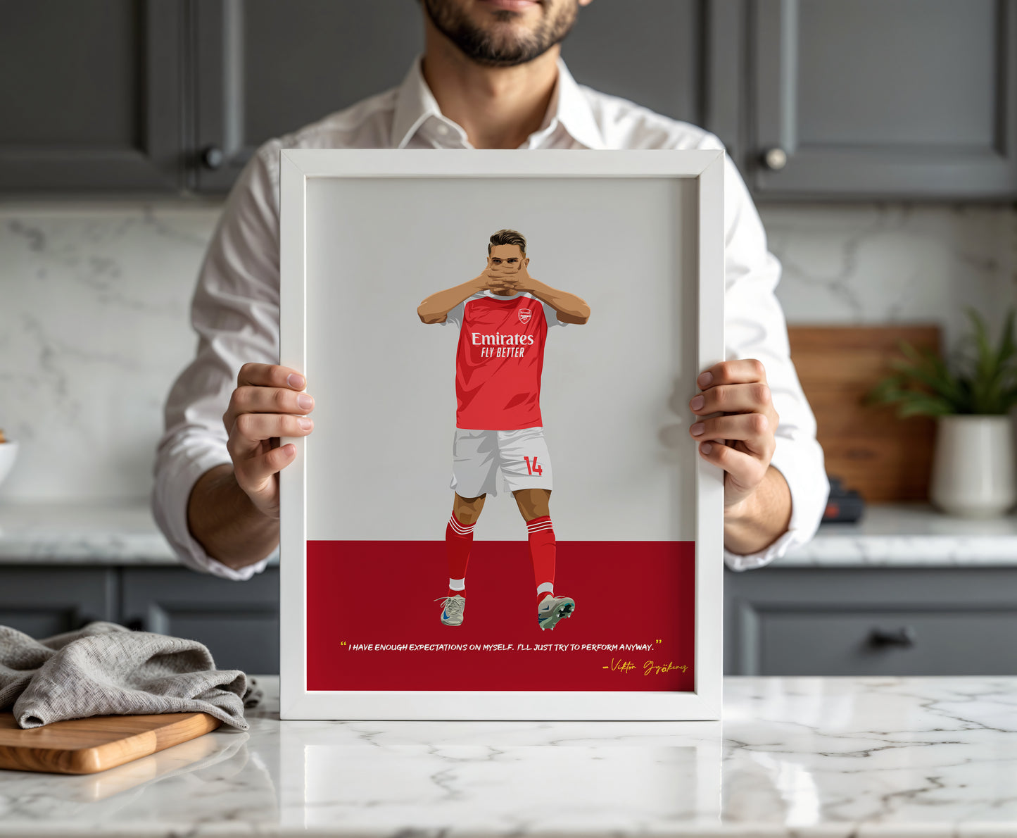 Viktor Gyokeres Arsenal Framed Poster