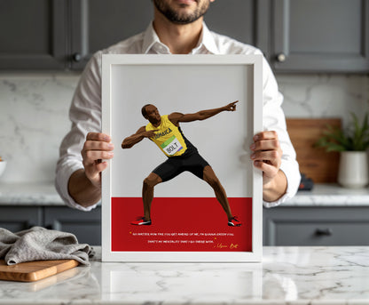 Usain Bolt Framed Poster