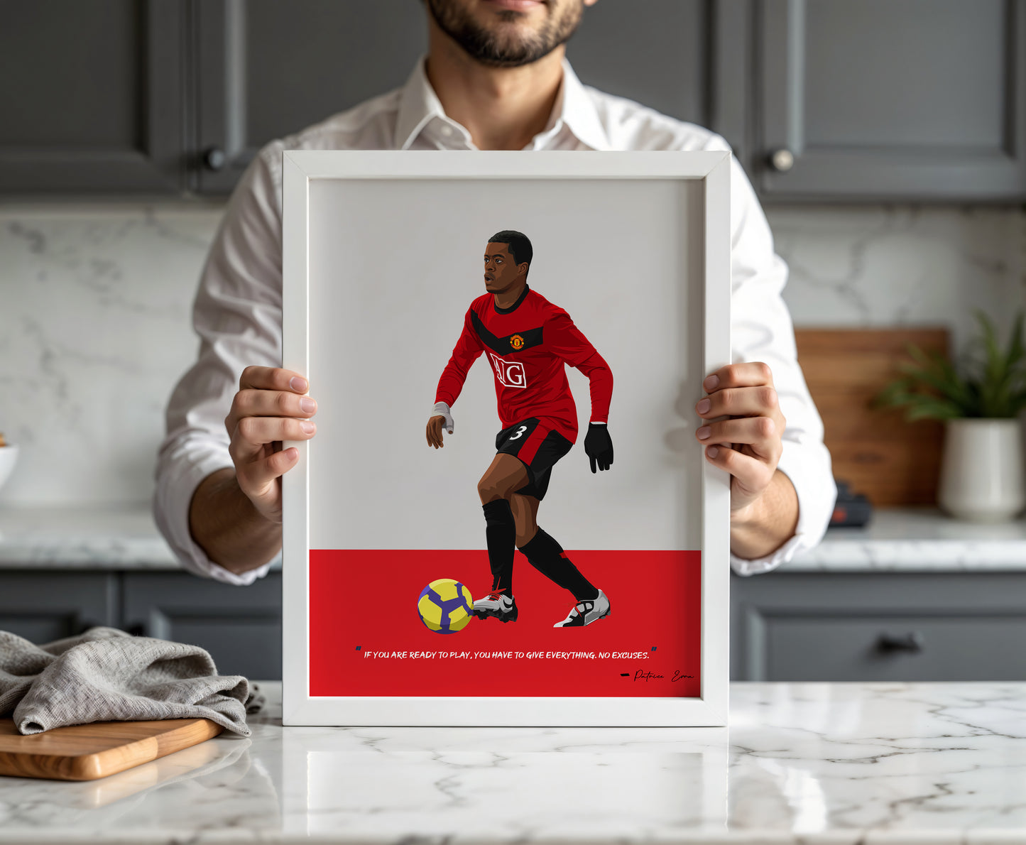 Patrice Evra Manchester United Framed Poster