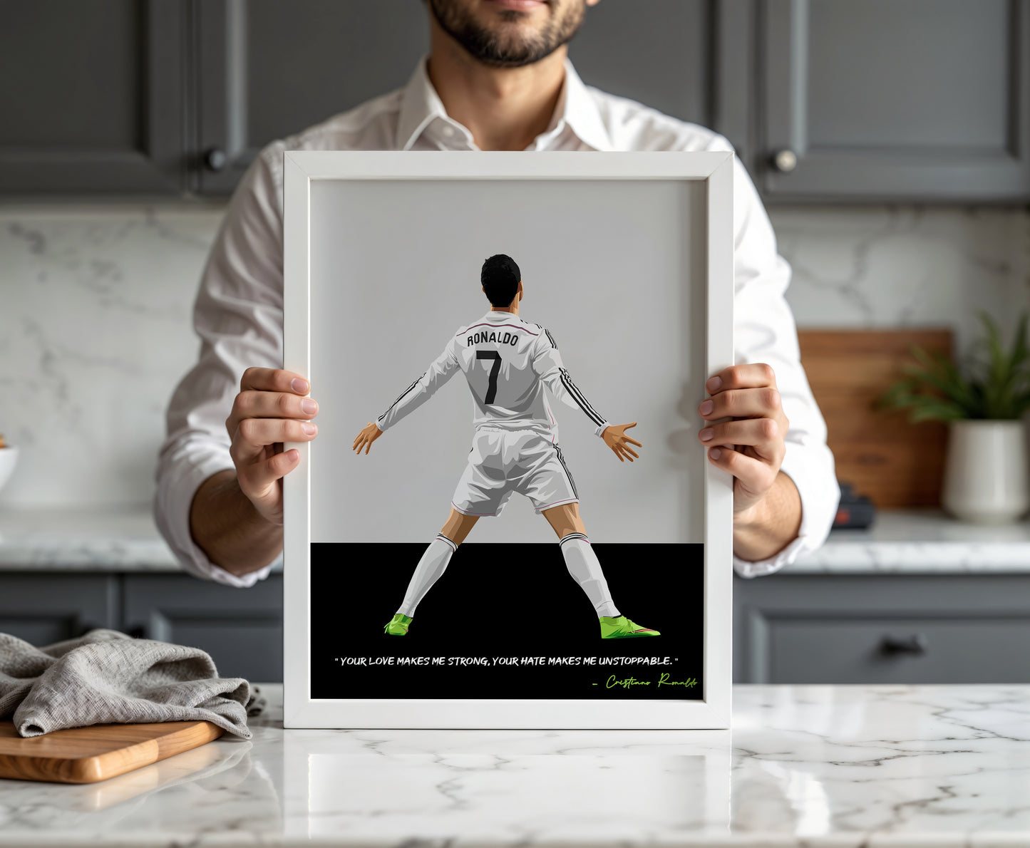 Cristiano Ronaldo Real Madrid Framed Poster