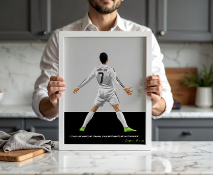 Cristiano Ronaldo Real Madrid Framed Poster
