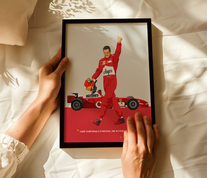 Michael Schumacher Poster, F1 Frame, Ferrari