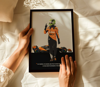 Lando Norris Poster, F1 Frame, McLaren