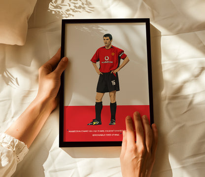 Roy Keane Manchester United Framed Poster