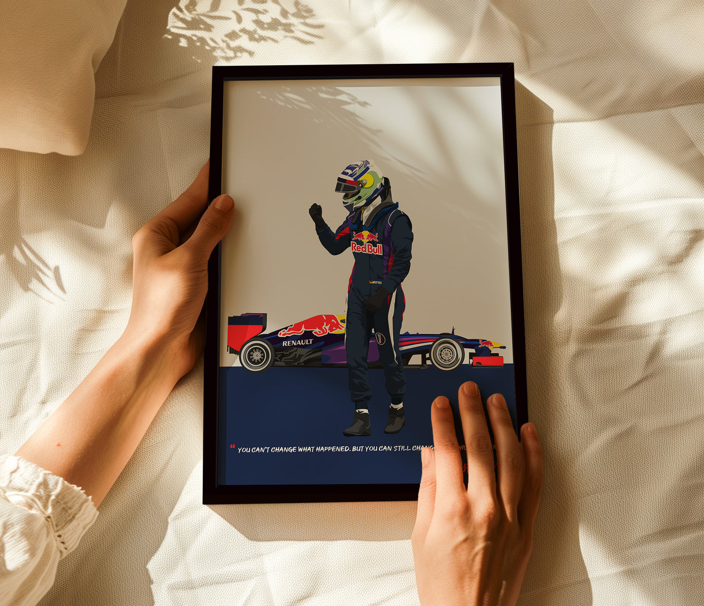 Sebastian Vettel Poster, F1 Frame, Red Bull