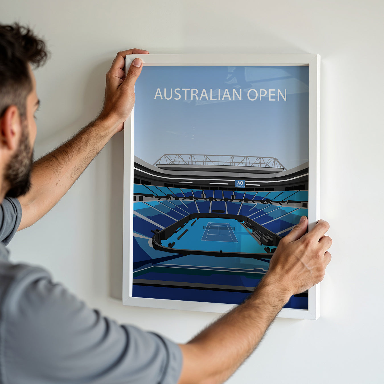 Australian Open Stadium Frame - Tennis Poster