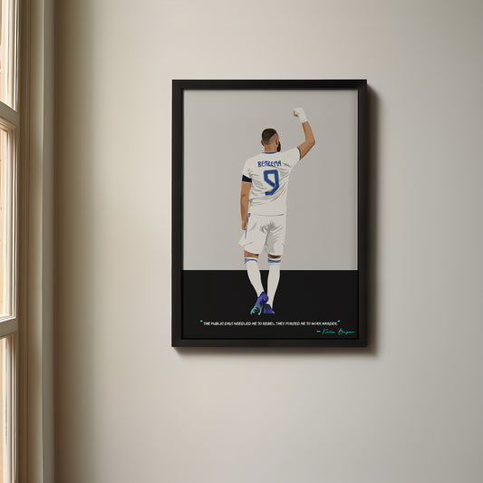 Karim Benzema Real Madrid Framed Poster