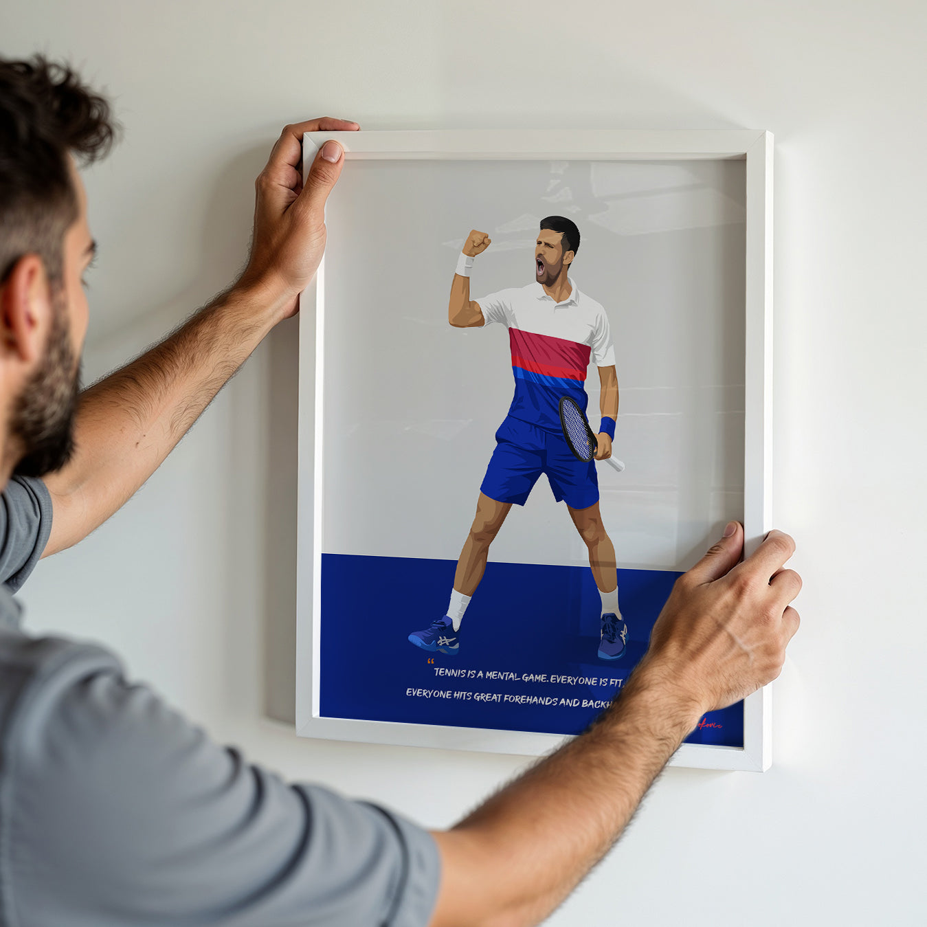 Novak Djokovic Framed Poster