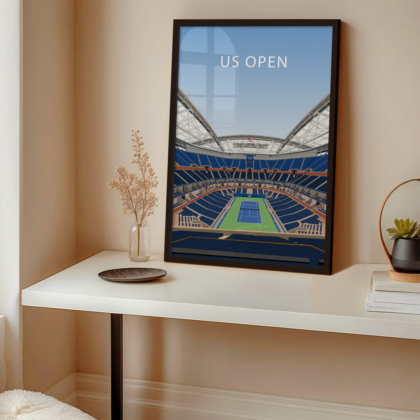 US Open Stadium Frame - Tennis Poster