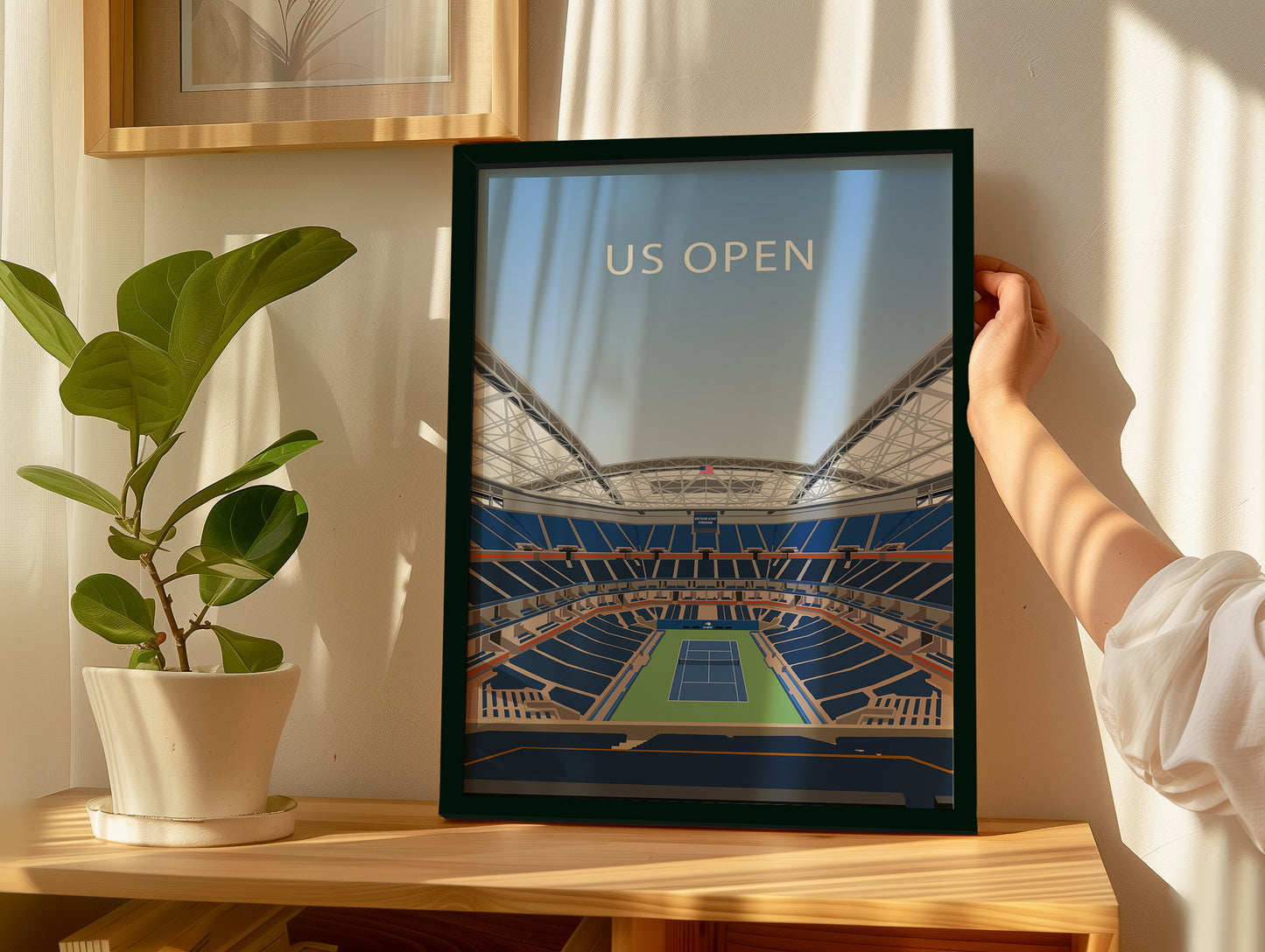 US Open Stadium Frame - Tennis Poster