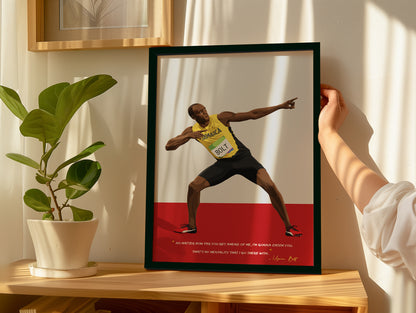 Usain Bolt Framed Poster
