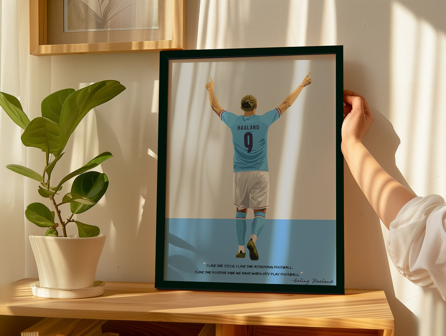 Erling Haaland Manchester City Framed Poster