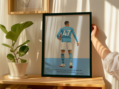 Phil Foden Manchester City Framed Poster