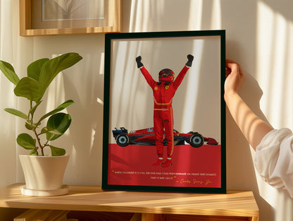 Carlos Sainz Jr Poster, F1 Frame, Ferrari
