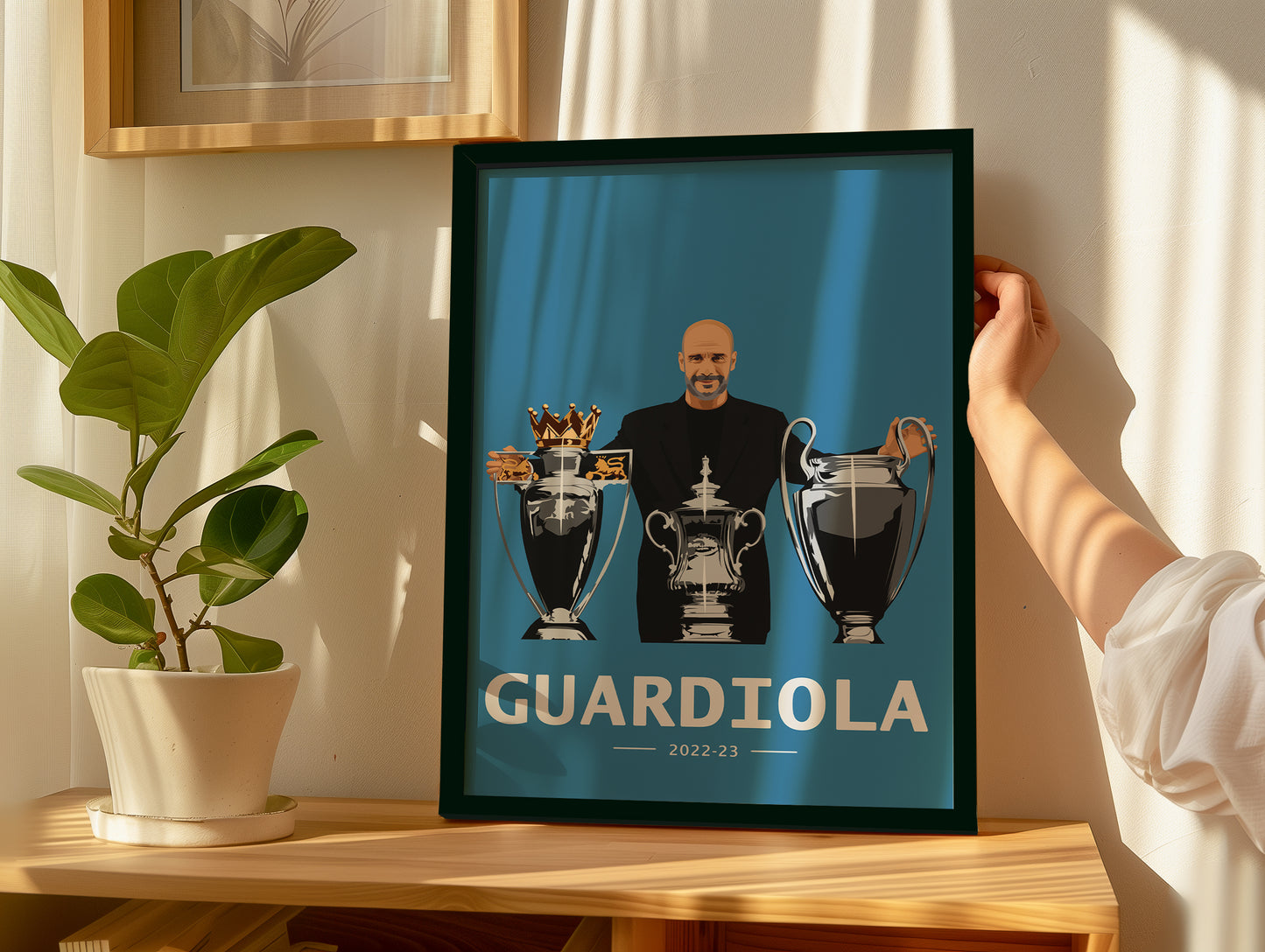 Pep Guardiola Manchester City Treble Tribute