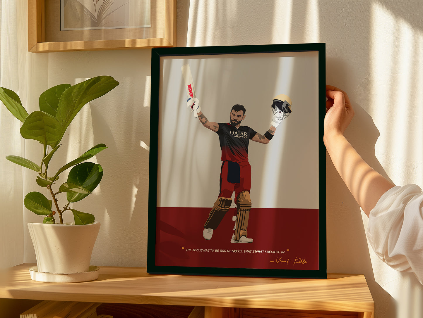Virat Kohli RCB Framed Poster