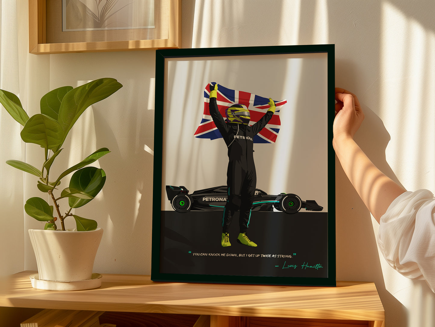 Lewis Hamilton Frame, F1 Poster