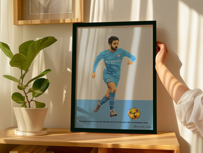 Bernardo Silva Manchester City Framed Poster