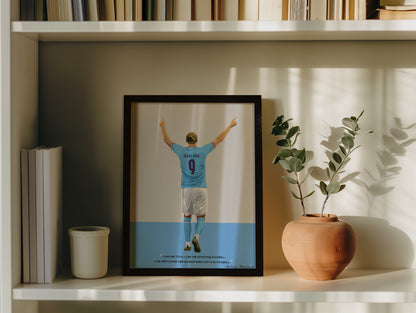 Erling Haaland Manchester City Framed Poster