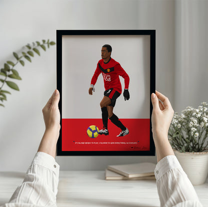 Patrice Evra Manchester United Framed Poster