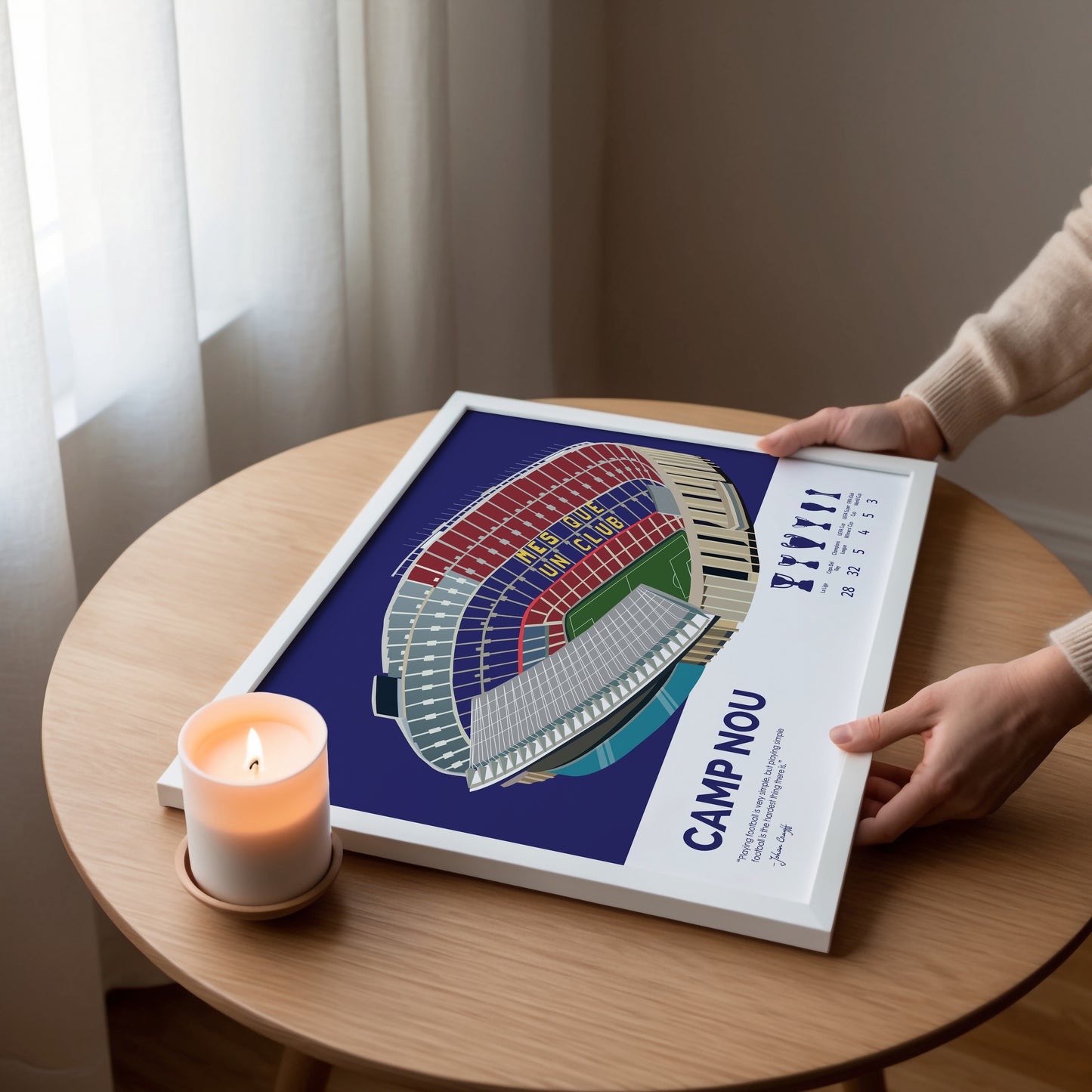 Camp Nou Barcelona Framed Poster - La Liga Title Updated