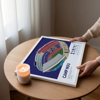 Camp Nou Barcelona Framed Poster - La Liga Title Updated