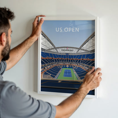 US Open Stadium Frame - Tennis Poster