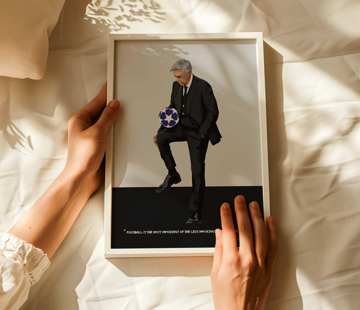 Carlo Ancelotti Real Madrid Framed Poster