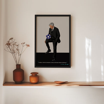 Carlo Ancelotti Real Madrid Framed Poster