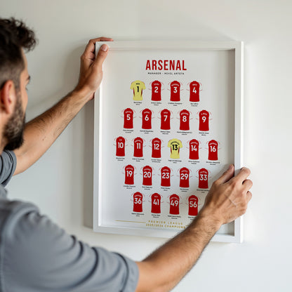 Arsenal Champions Squad Poster - 2025/26