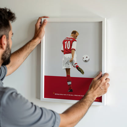 Dennis Bergkamp Arsenal Framed Poster