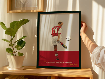 Dennis Bergkamp Arsenal Framed Poster