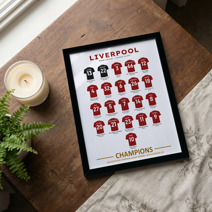 Liverpool FC 2018-19 UCL Squad Poster