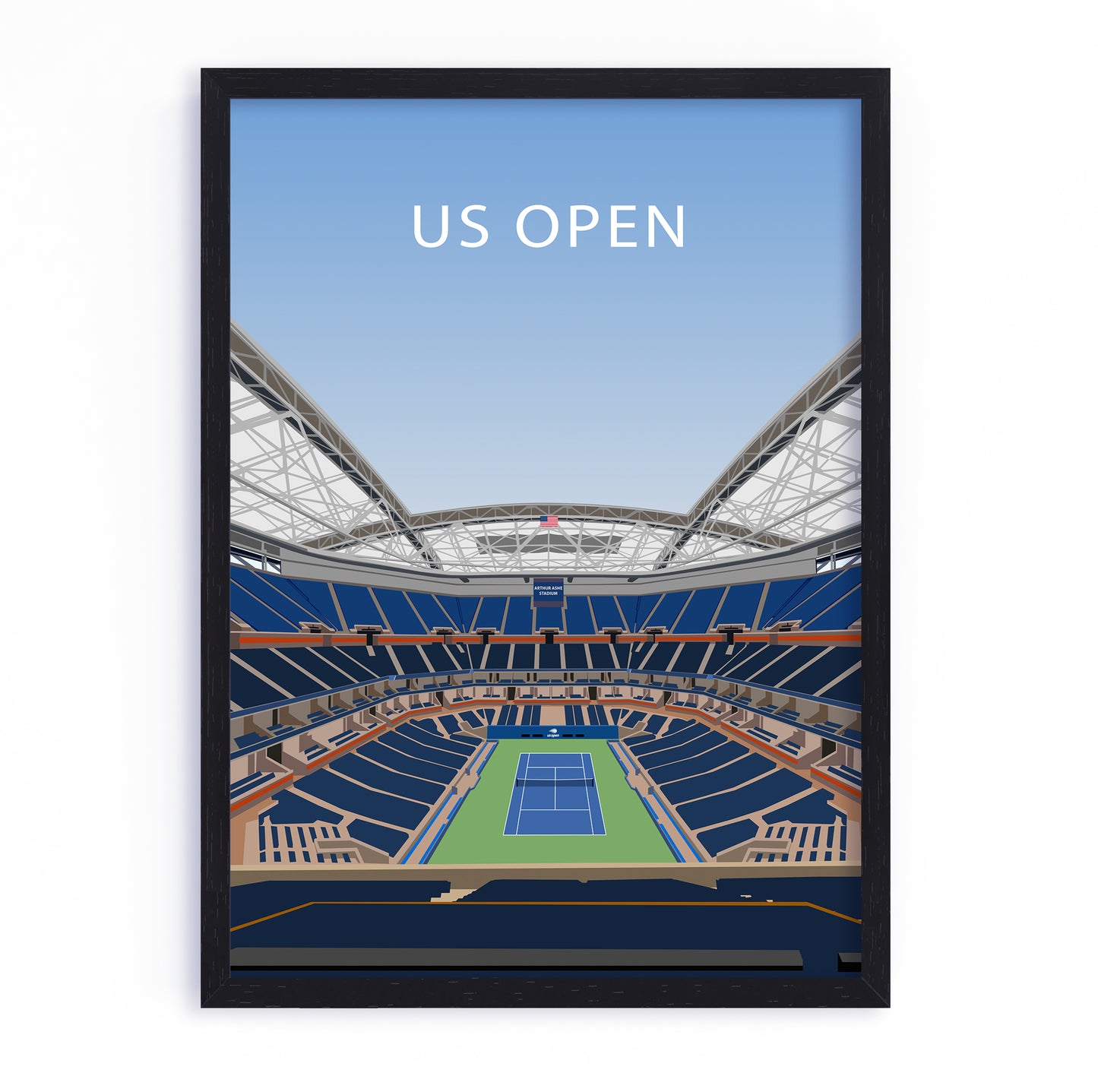 US Open Stadium Frame - Tennis Poster