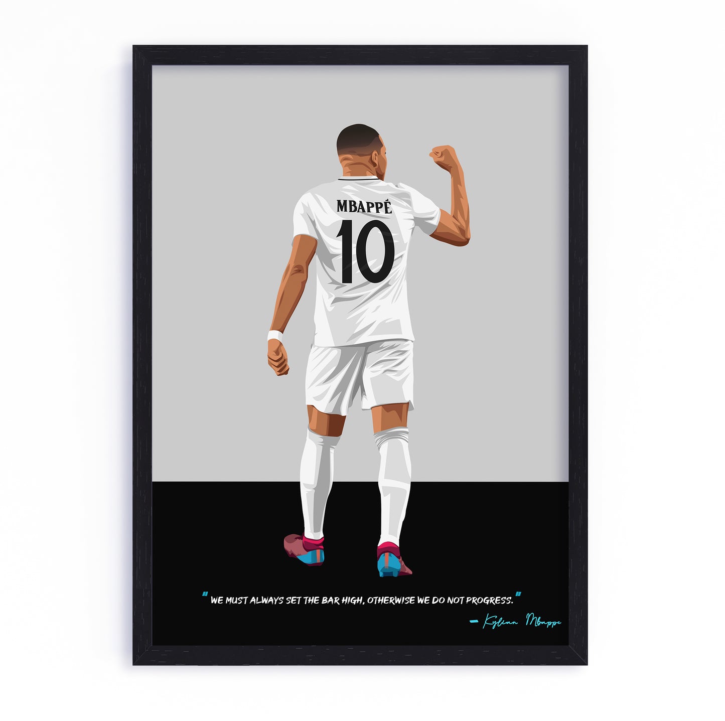 Kylian Mbappe Real Madrid Framed Poster