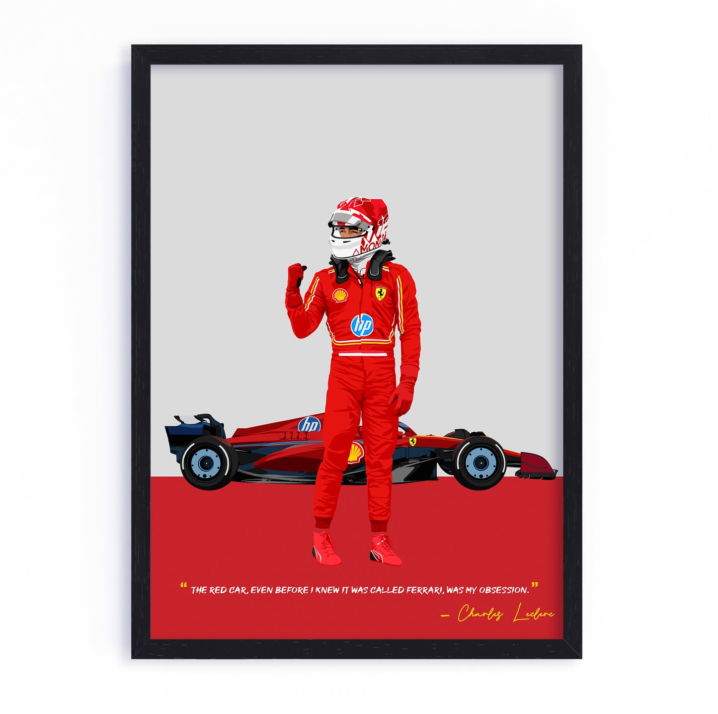Charles Leclerc Frame, F1 Poster