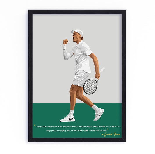 Jannik Sinner Poster - Tennis Frame