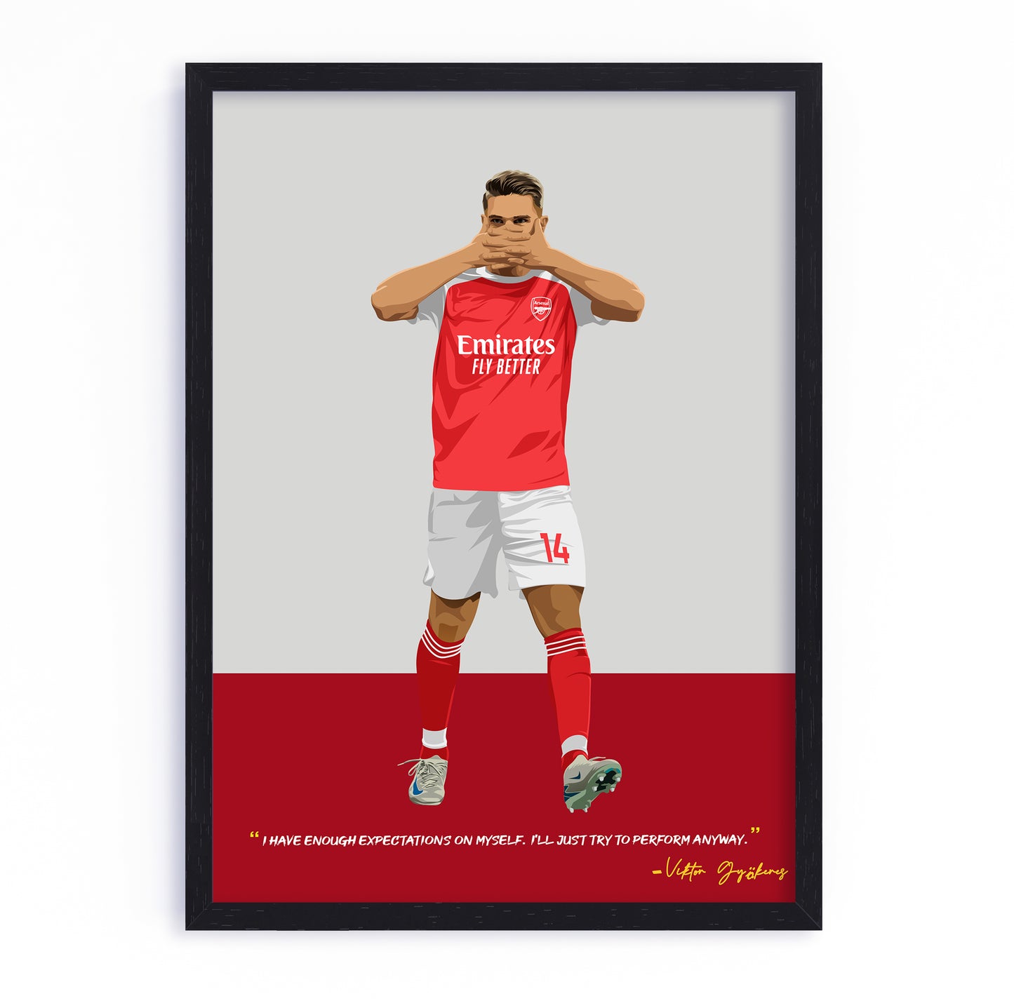 Viktor Gyokeres Arsenal Framed Poster