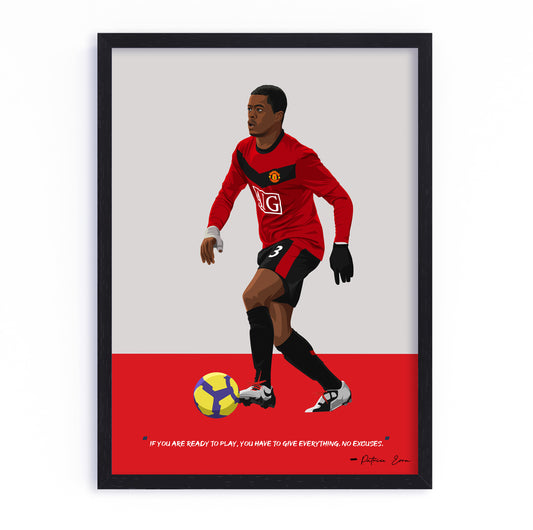 Patrice Evra Manchester United Framed Poster