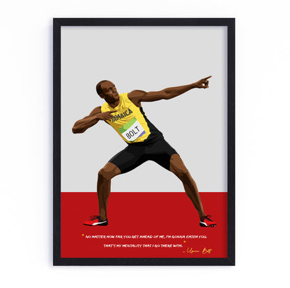 Usain Bolt Framed Poster