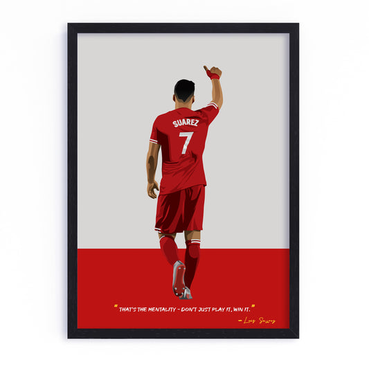Luis Suarez Liverpool Framed Poster