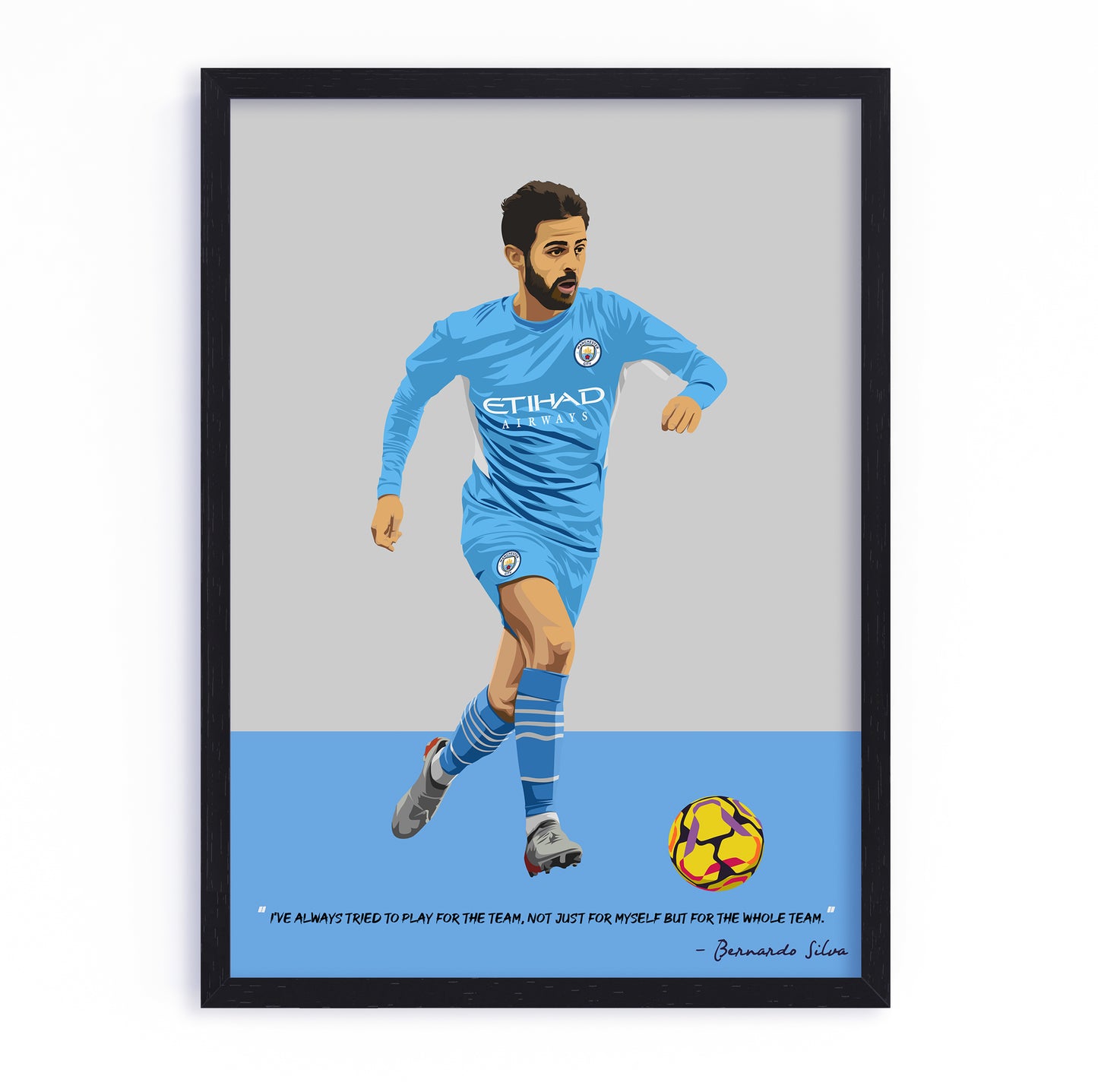 Bernardo Silva Manchester City Framed Poster