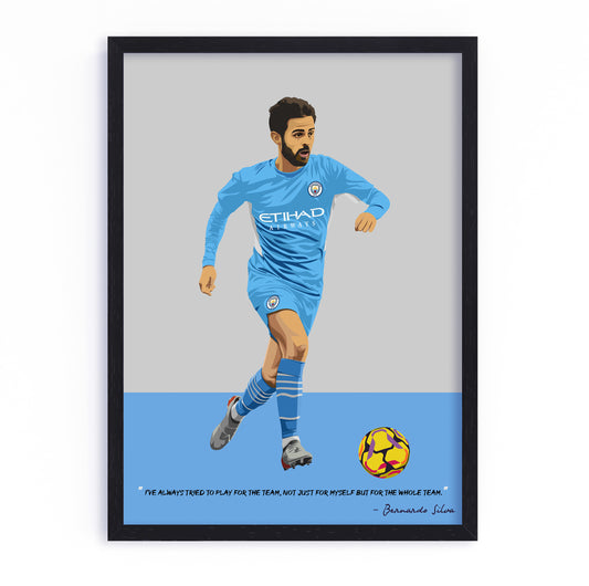 Bernardo Silva Manchester City Framed Poster