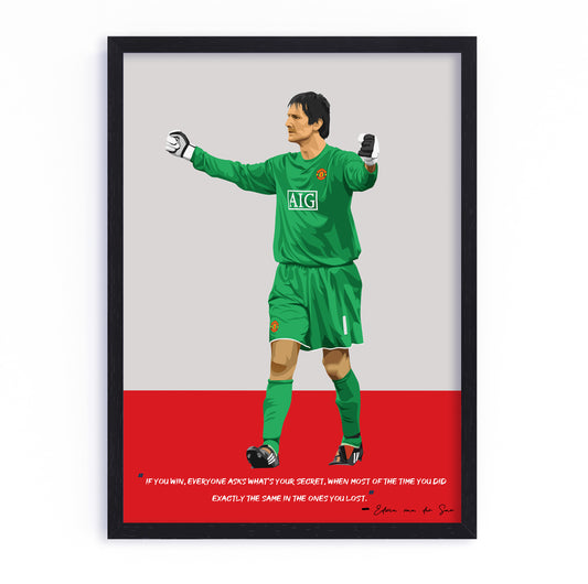 Edwin van der Sar Manchester United Framed Poster
