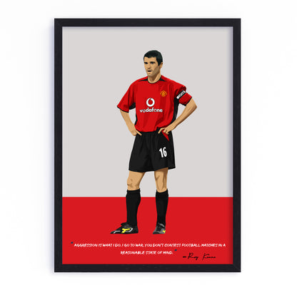 Roy Keane Manchester United Framed Poster